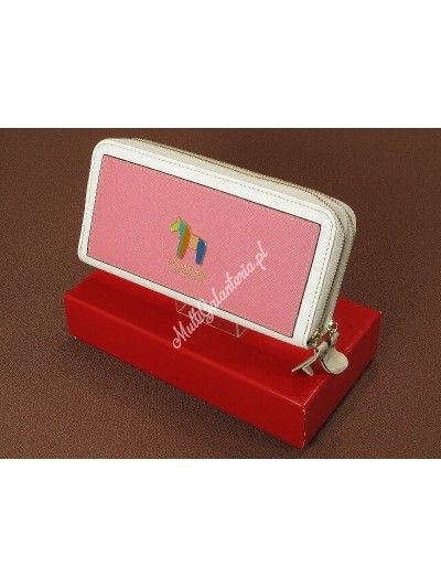 portfel damski skórzany allegro różowy konik peterson klasyczny